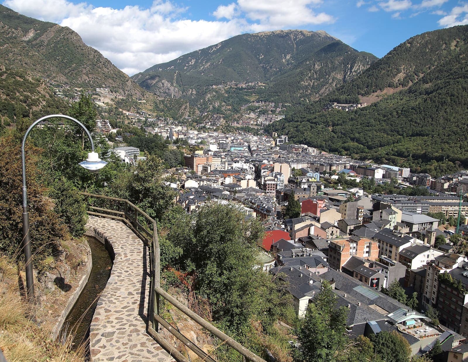 Andorra la Vella in the Pyrenees, where the transfer from Barcelona ends