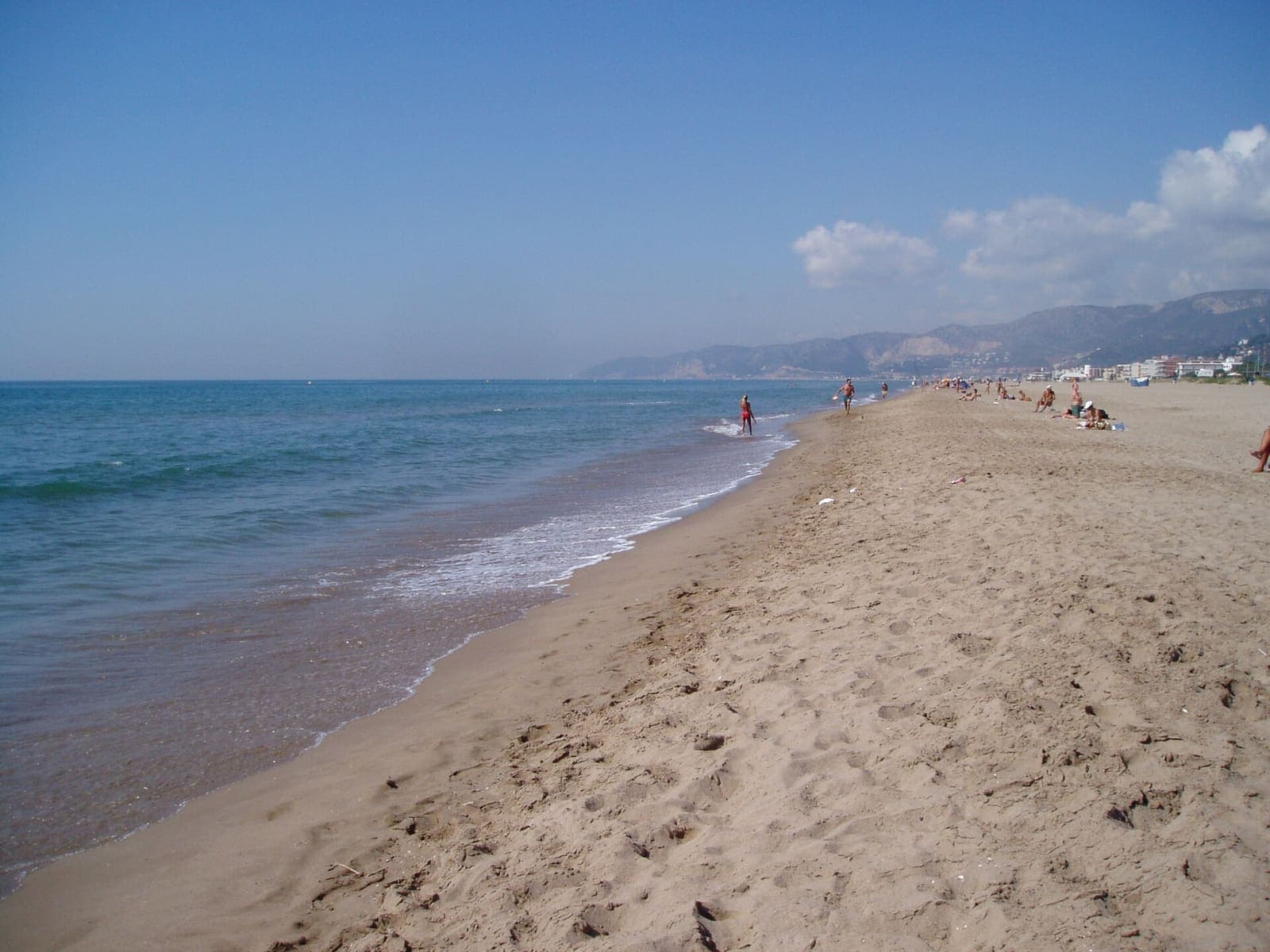 The beach at Castelldefels, twenty minutes from El Prat airport